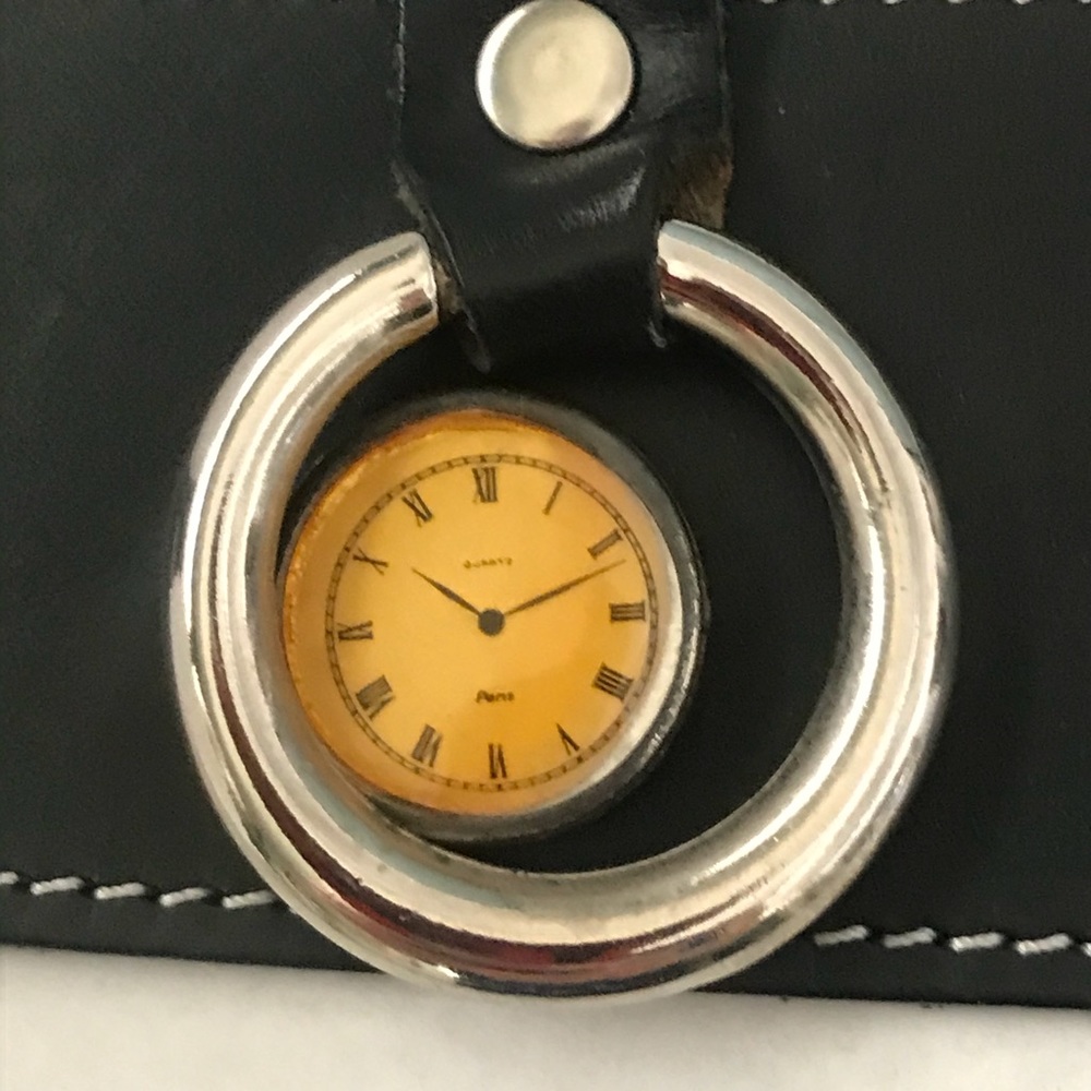 CLOCK Belt IL CINTURAIO Watch Wide Italian Leather